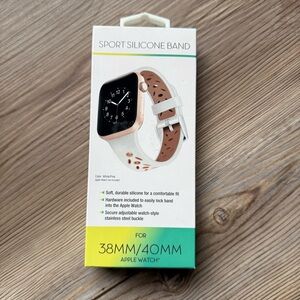 Apple Watch Sport Silicone Band - White and Pink